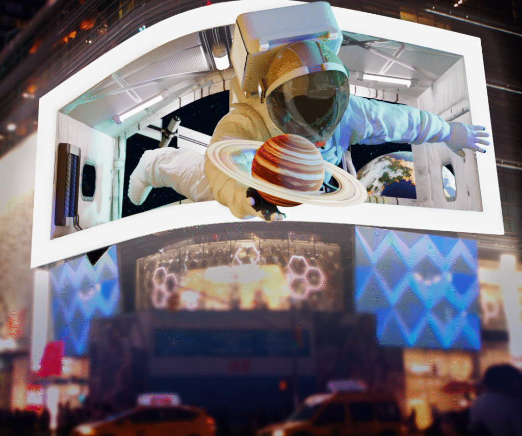 3d anamorphic billboard