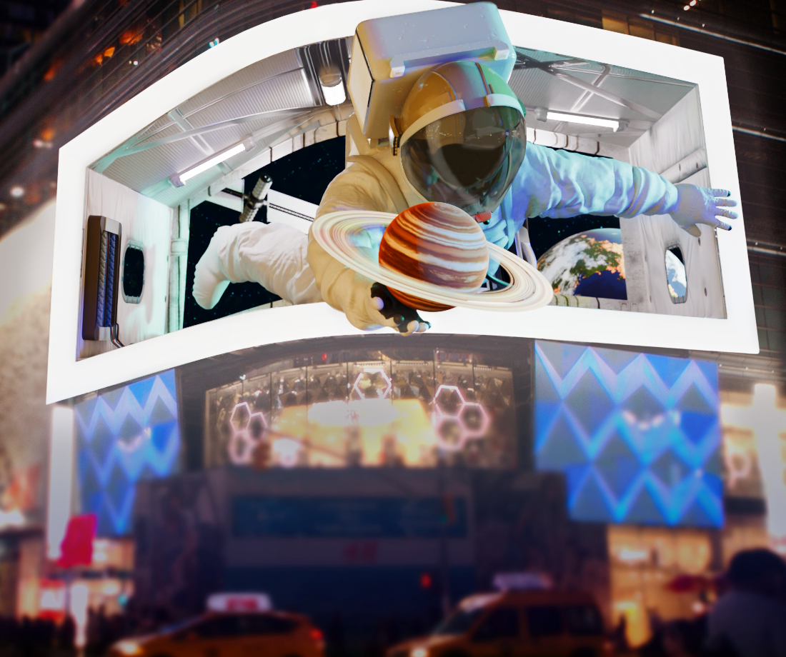 3d anamorphic billboard