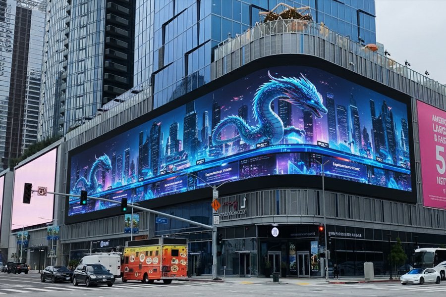 Advertising Billboards with CGI and Anamorphic Content