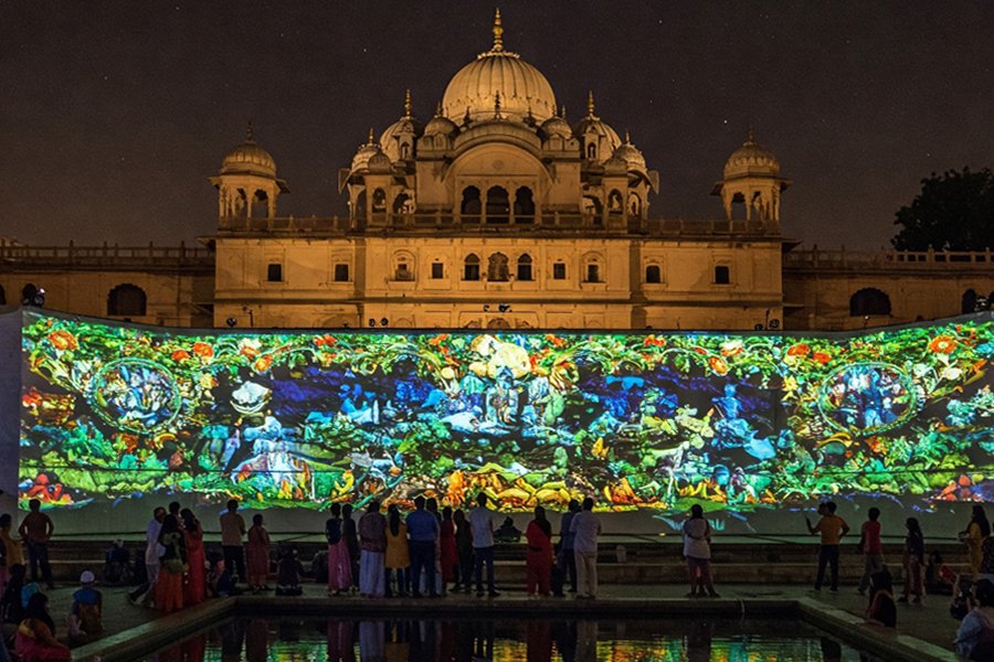 3d projection mapping building