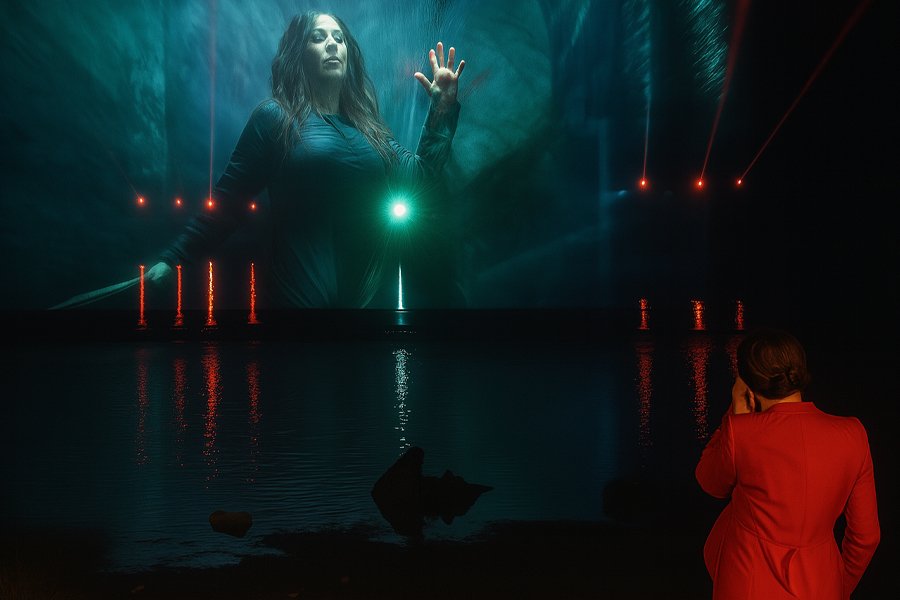 3d projection mapping on water